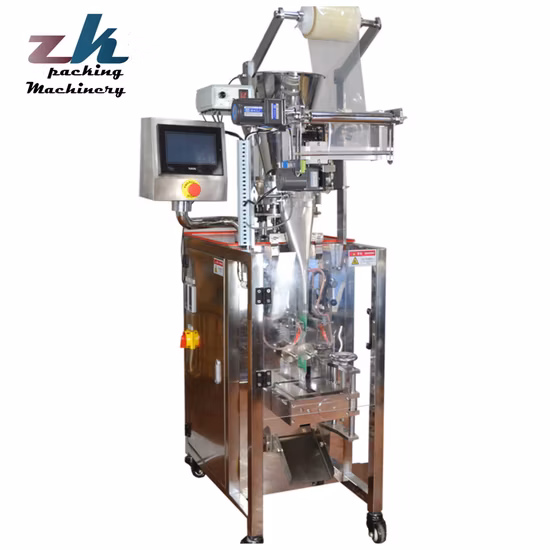 Automatic Vertical Granule Snack Salt/Desiccant/Seed/Spice/Sugar/Popcorn/Coffee/Nuts/Peanut/Legume/Dried Fruit Sachet Food Packing Packaging Filling Machine