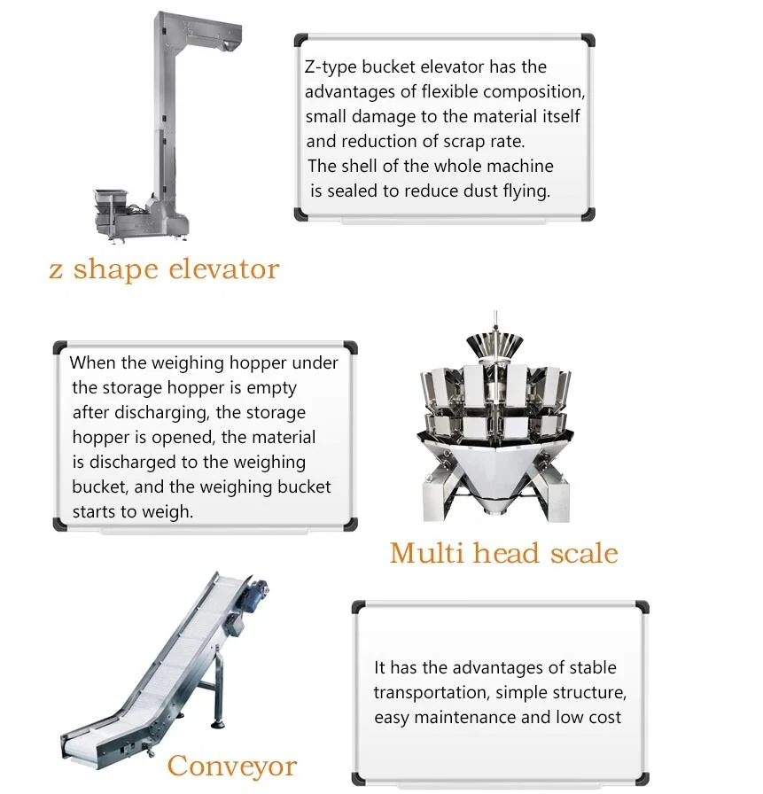 Vffs Food Vertical Packing Machine with Automatic Weighing of Large Particles